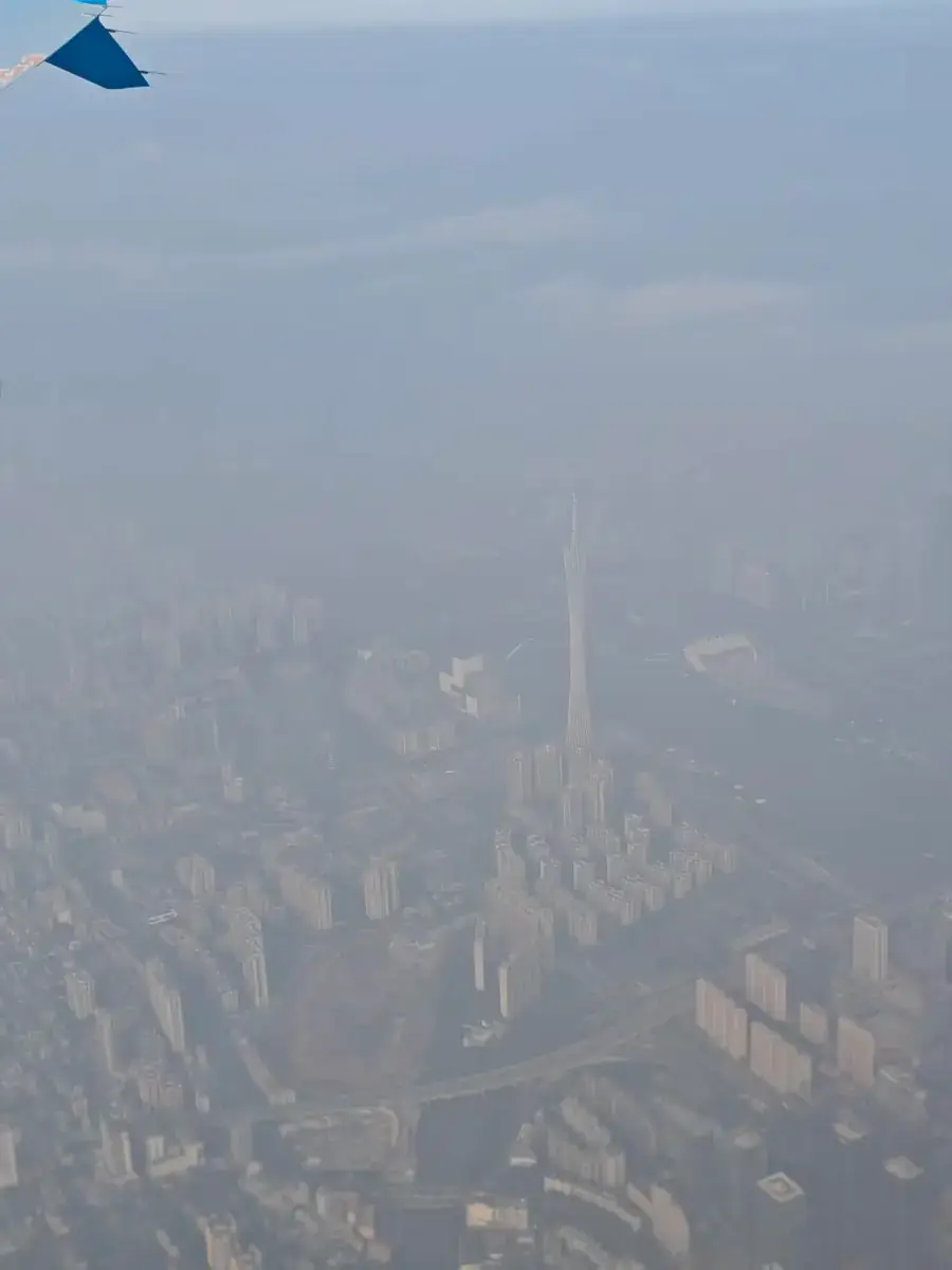 Aerial view of Guangzhou China where OJO sourcing agent helped Australian fashion brand visit apparel factories